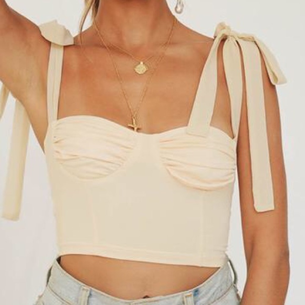 Verge Girl self Tie crop top